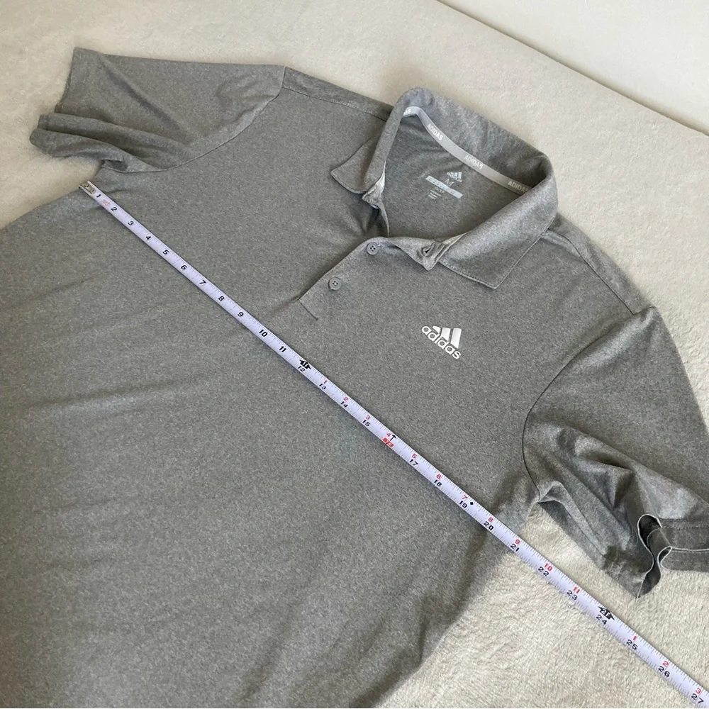 3/$35 ADIDAS gray golf shirt